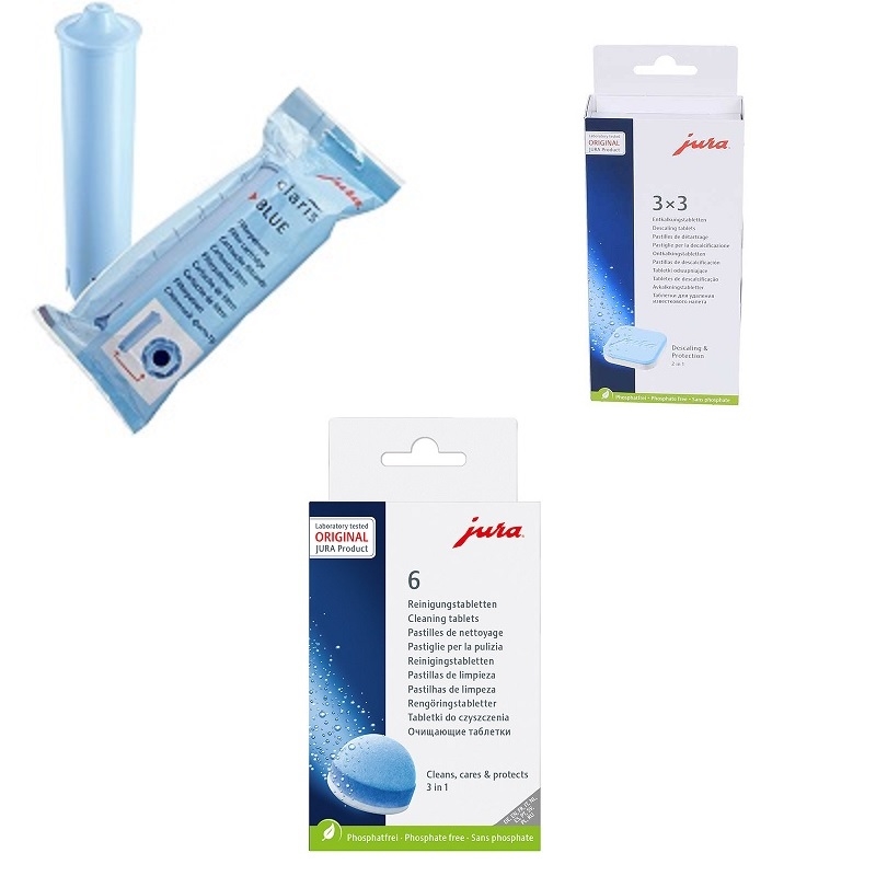 Jura Blue Water Filter, Cleaning & Descaling Tabs Kit